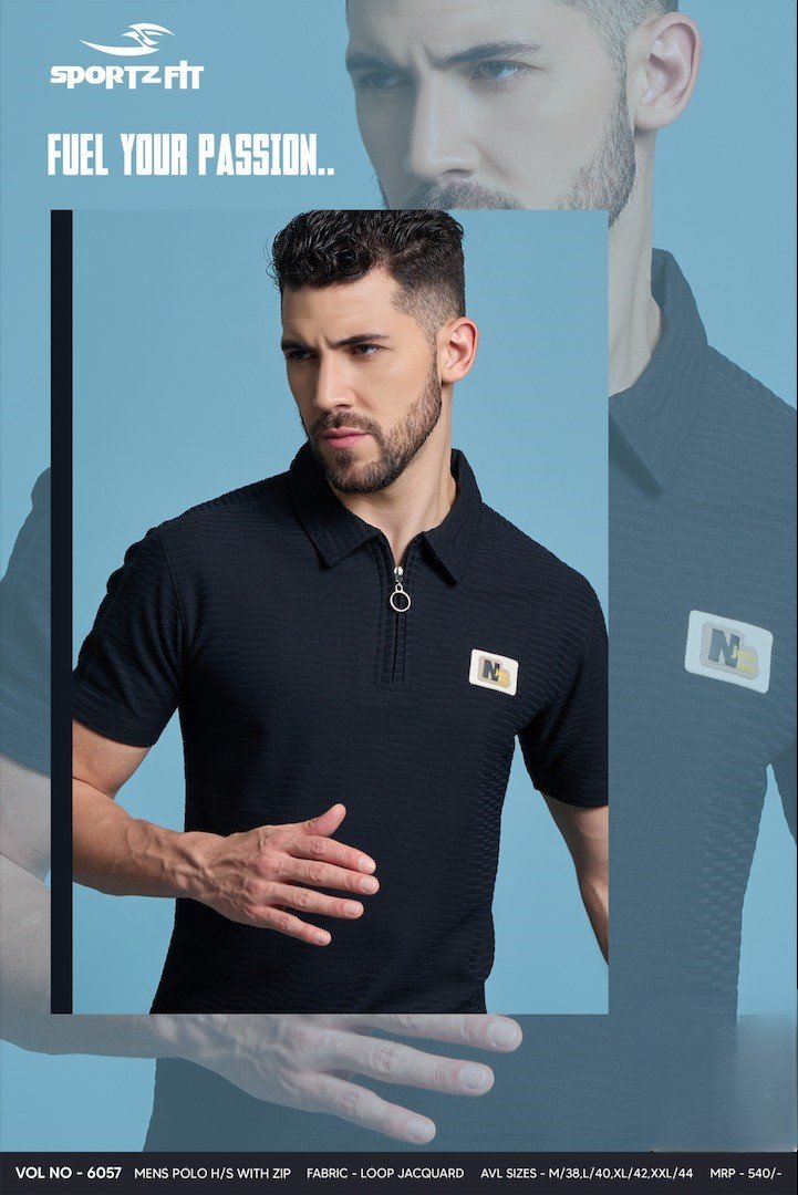 Men Collar Neck T-Shirt  | Deep Navy Blue | XL |  SBT44